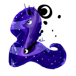 Size: 4000x4000 | Tagged: safe, artist:zebradezaz, princess luna, pony, g4, female, solo