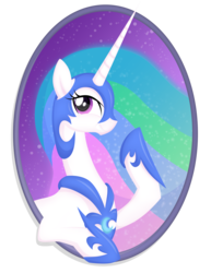 Size: 3825x4950 | Tagged: safe, artist:nowego, nightmare moon, princess celestia, pony, g4, accessory swap, costume, female, looking at you, mare, nightmare night, simple background, smiling, solo, transparent background
