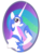 Size: 3825x4950 | Tagged: safe, artist:nowego, nightmare moon, princess celestia, alicorn, pony, g4, accessory swap, costume, female, looking at you, mare, nightmare night, simple background, smiling, solo, transparent background