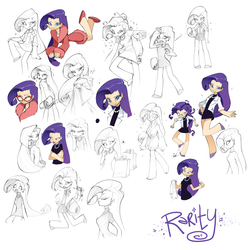 Size: 1280x1280 | Tagged: safe, artist:pappomut, rarity, human, g4, glasses, humanized, sketch dump