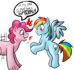 Size: 628x596 | Tagged: safe, artist:the-wolfen, pinkie pie, rainbow dash, g4, female, lesbian, ship:pinkiedash, shipping