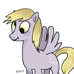 Size: 600x600 | Tagged: safe, artist:celebeans, derpy hooves, pegasus, pony, g4, female, mare, simple background, solo, white background