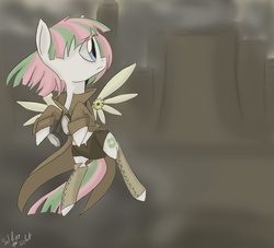 Size: 1100x1000 | Tagged: safe, artist:silbersternenlicht, blossomforth, pony, g4, frock coat, solo, steampunk