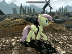 Size: 1024x768 | Tagged: safe, artist:zdzichorowerzysta, fluttershy, g4, 3d, mod, skyrim, the elder scrolls