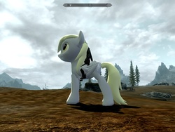 Size: 1024x768 | Tagged: safe, artist:zdzichorowerzysta, derpy hooves, pegasus, pony, g4, female, mare, mod, skyrim, the elder scrolls