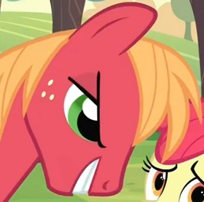 Size: 204x202 | Tagged: safe, edit, screencap, apple bloom, big macintosh, earth pony, pony, g4, ponyville confidential, inverted mouth, male, stallion