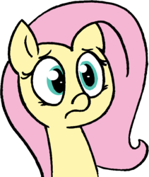 Size: 596x705 | Tagged: safe, artist:strangiesleepy, fluttershy, pony, g4, bust, confused, female, mare, portrait, simple background, solo, three quarter view, transparent background