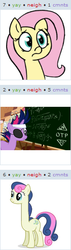 Size: 152x536 | Tagged: safe, bon bon, fluttershy, sweetie drops, g4, exploitable meme, flutterbon, juxtaposition, juxtaposition win, longbon, meta, shipping