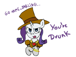 Size: 2134x1616 | Tagged: safe, artist:tixolseyerk, rarity, pony, unicorn, g4, bust, clothes, dialogue, female, hat, looking at you, mare, simple background, solo, text, transparent background