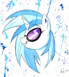 Size: 638x710 | Tagged: safe, artist:prettypinkpony, dj pon-3, vinyl scratch, pony, g4, solo