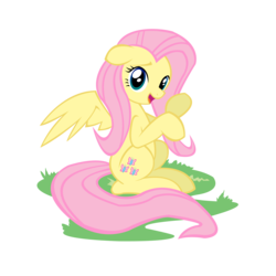 Size: 5000x5000 | Tagged: safe, artist:danmakuman, fluttershy, pony, g4, absurd resolution, cute, female, floppy ears, looking at you, open mouth, shyabetes, simple background, solo, transparent background, vector