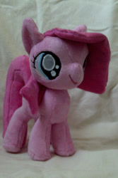 Size: 945x1417 | Tagged: safe, artist:pastelblueunicorn, pinkie pie, earth pony, pony, g4, cute, cuteamena, daaaaaaaaaaaw, female, filly, irl, photo, pinkamena diane pie, plushamena, plushie, solo