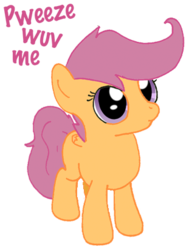 Size: 311x412 | Tagged: safe, artist:ajmstudios, scootaloo, pegasus, pony, g4, bronybait, cute, cutealoo, female, filly, foal, scootaloo's scootaquest, simple background, solo, transparent background