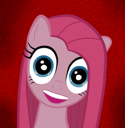 Size: 1414x1450 | Tagged: safe, artist:ezescratch, pinkie pie, g4, insanity, overly attached girlfriend, pinkamena diane pie, smiling, solo