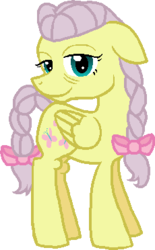 Size: 230x372 | Tagged: safe, artist:starryoak, fluttershy, pegasus, pony, g4, braid, elderly, female, old, older, older fluttershy, simple background, solo, transparent background