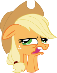 Size: 502x640 | Tagged: artist needed, source needed, safe, applejack, crab pony, pony, g4, female, simple background, solo, transparent background