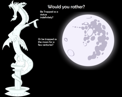 Size: 1624x1300 | Tagged: safe, discord, princess luna, g4, mare in the moon, meta, moon, text, would you rather