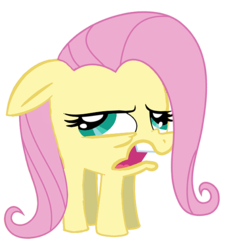 Size: 540x600 | Tagged: safe, fluttershy, crab pony, pony, g4, female, open mouth, simple background, solo, transparent background