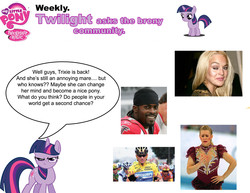 Size: 1920x1483 | Tagged: safe, twilight sparkle, g4, lance armstrong, lindsey lohan, michael vick, photo, tonya harding, twilight asks