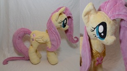 Size: 1180x662 | Tagged: safe, artist:makeshiftwings30, fluttershy, pony, g4, element of harmony, irl, photo, plushie, solo