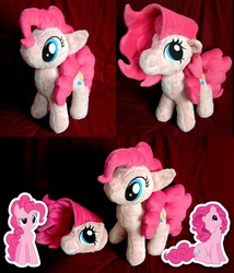 Size: 900x1052 | Tagged: safe, artist:furboz, pinkie pie, g3, g4, crazy face, irl, photo, pinkie's silly face, plushie