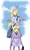Size: 603x1000 | Tagged: safe, artist:hannia-san, derpy hooves, dinky hooves, human, equestria games (episode), g4, bag, blushing, equestria games, equestria's best mother, hat, horn, horned humanization, humanized, mailbag, necktie, winged humanization