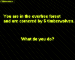 Size: 1000x800 | Tagged: safe, c:\adventure, choose your own adventure game, everfree forest, text