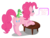 Size: 3806x2869 | Tagged: safe, artist:super-zombie, gummy, pinkie pie, earth pony, pony, g4, butt, duo, female, mare, plot, simple background, transparent background