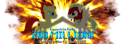 Size: 1000x350 | Tagged: safe, artist:alexstrazse, oc, oc only, equestria daily, fimfiction, knighty, sethisto