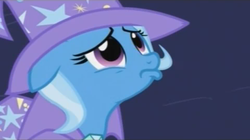 Size: 480x269 | Tagged: safe, trixie, g4, magic duel, my little pony: friendship is magic, cute, diatrixes, pouting, sad, sadorable, sorry