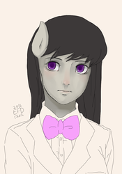 Size: 700x1000 | Tagged: safe, artist:efd, octavia melody, earth pony, anthro, g4, female, human facial structure, solo