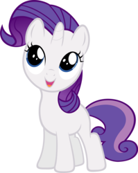 Size: 3111x3902 | Tagged: safe, artist:ocarina0ftimelord, sweetie belle, pony, unicorn, g4, magic duel, cute, diasweetes, disguise, female, filly, looking up, open mouth, raritie belle, simple background, smiling, solo, transparent background, vector