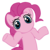 Size: 945x945 | Tagged: safe, pinkie pie, earth pony, pony, g4, magic duel, female, looking at you, mare, no mouth, no nose, shrug, shrugpony, simple background, solo, transparent background