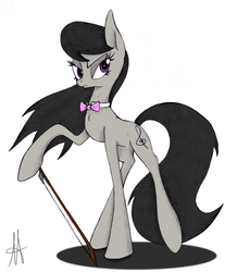 Size: 3500x4018 | Tagged: safe, artist:ardas91, octavia melody, earth pony, pony, g4, bow (instrument), cello bow, female, high res, long legs, mare, simple background, slender, solo, thin, white background