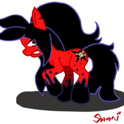 Size: 800x800 | Tagged: safe, artist:sammi-psycho, oc, oc only, oc:sammi, amputee, congenital amputee, familiar, hater, missing limb