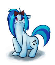 Size: 1000x1182 | Tagged: safe, artist:fiery-biscuit, dj pon-3, vinyl scratch, pony, g4, filly, solo