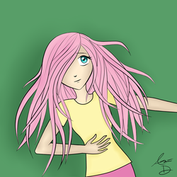 Size: 900x900 | Tagged: safe, artist:foreverincompetent, fluttershy, human, g4, clothes, flattershy, humanized, shirt