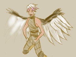 Size: 1600x1200 | Tagged: safe, artist:jpersons, gilda, g4, humanized, winged humanization