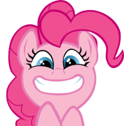 Size: 294x300 | Tagged: safe, artist:blindcavesalamander, pinkie pie, g4, cute, grin, happy, looking at you, rapeface, reaction image, simple background, smiling, squee, transparent background, vector