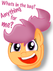 Size: 446x596 | Tagged: safe, artist:ajmstudios, scootaloo, g4, cute, excited, female, filly, foal, from above, looking at you, looking up, looking up at you, scootawants