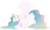 Size: 1582x948 | Tagged: safe, artist:derkrazykraut, princess celestia, goo, goo pony, original species, g4, butt, female, melting, plot, simple background, solo, transparent background