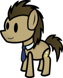 Size: 900x1113 | Tagged: safe, artist:fineprint-mlp, doctor whooves, time turner, g4, paper mario, paper pony, parody, simple background, transparent background