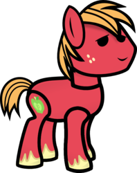 Size: 565x713 | Tagged: safe, artist:fineprint-mlp, big macintosh, earth pony, pony, g4, male, paper mario, paper pony, parody, stallion