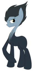 Size: 765x1518 | Tagged: safe, artist:pennydropshop, pony, dreamworks, pitch black, ponified, rise of the guardians, solo