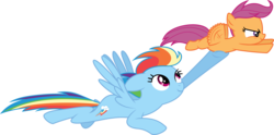 Size: 18000x8936 | Tagged: safe, artist:deadparrot22, rainbow dash, scootaloo, g4, sleepless in ponyville, absurd resolution, simple background, transparent background, vector