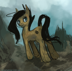 Size: 700x692 | Tagged: safe, artist:ninthsphere, 30 minute art challenge, earth, ponified