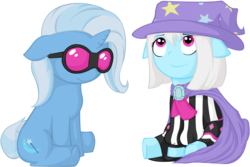 Size: 1800x1200 | Tagged: safe, artist:hewhoerasesmost, photo finish, trixie, earth pony, pony, unicorn, g4, duo, duo female, female, simple background, transparent background