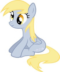 Size: 812x983 | Tagged: safe, artist:parclytaxel, derpy hooves, pegasus, pony, g4, female, lowres, mare, not a vector, simple background, sitting, solo, white background