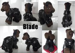 Size: 840x596 | Tagged: safe, artist:berrymouse, pony, blade, blade (marvel), customized toy, daywalker, irl, photo, ponified, toy