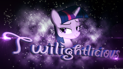 Size: 1920x1080 | Tagged: safe, artist:tadashi--kun, twilight sparkle, g4, text, twilightlicious, vector, wallpaper